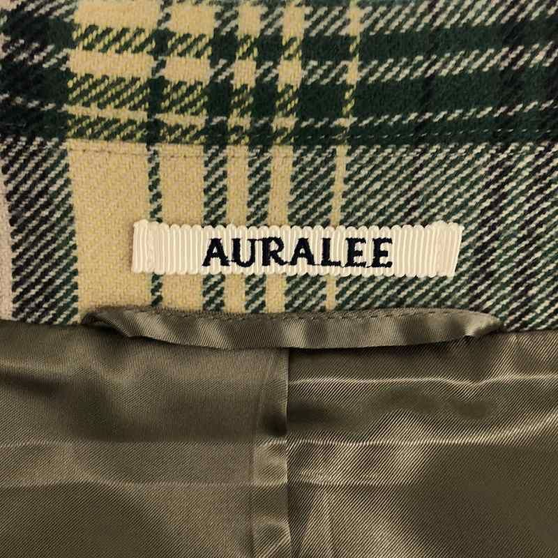 AURALEE WOOL CHECK MELTON コート AURALEE WOOL CHECK MELTON LONG SOUTIEN COLLAR COAT