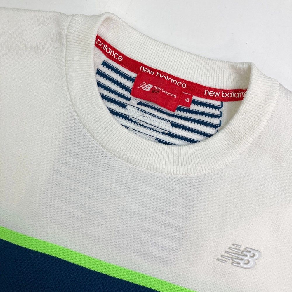 サイズ：6 NEW BALANCE GOLF ニューバランス  ニットセーター  ホワイト系 [240101442592] ゴルフウェア メンズ ストスト サイズ：6 NEW BALANCE GOLF ニューバランス ニットセーター