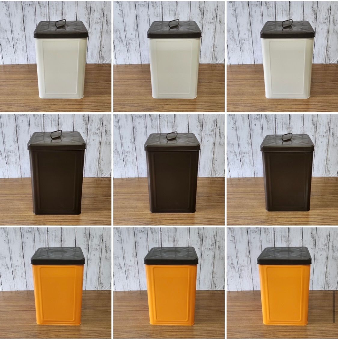 アン☆ページ　リメイク缶　ローヤル缶　蓋付き横型 蓋付きリメイク一斗缶（人気色グリーン鍵タイプ） 収納ボックス