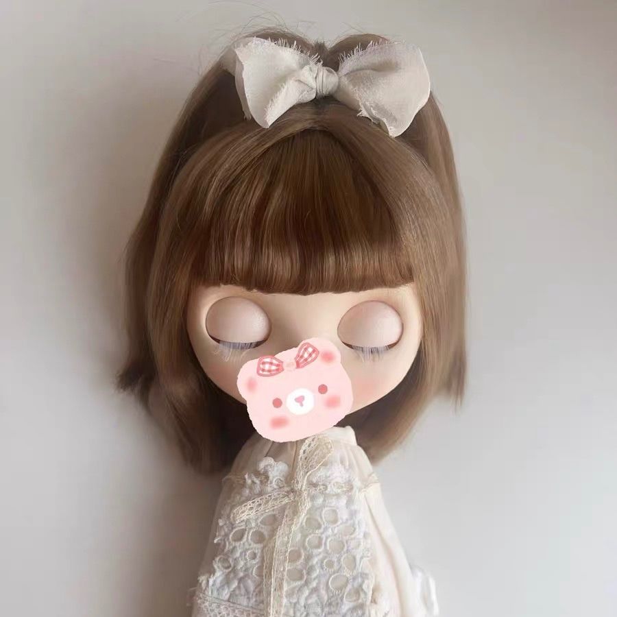 倉庫整理 品 ブライス ウィッグ モヘアウィッグ 海外作家 ハーフアップ ブラウン