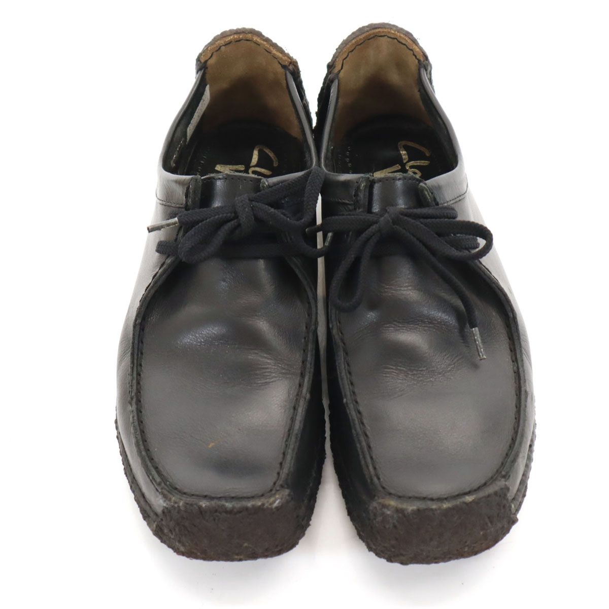 【美品】Clarks Wallabees レザー クレープソール 革靴 28cm 美品】Clarks クラークス ワラビー レザー シューズ クレープ
