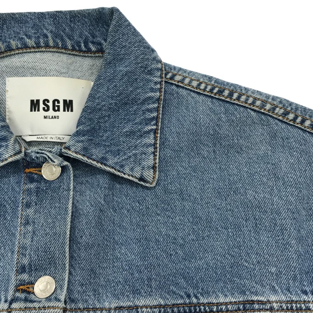 MSGM (エムエスジーエム) ショート丈デニムジャケット インディゴ 38