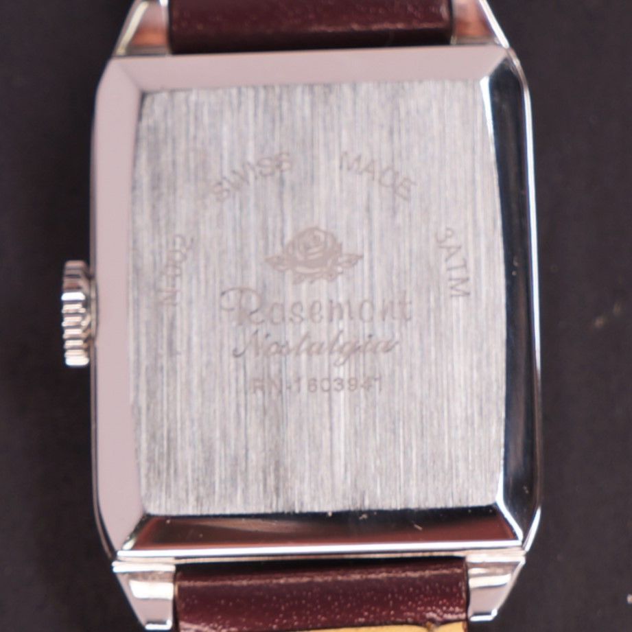 稼働極美品】ROSEMONT ノスタルジア 白文字盤 ラインストーン 電池  