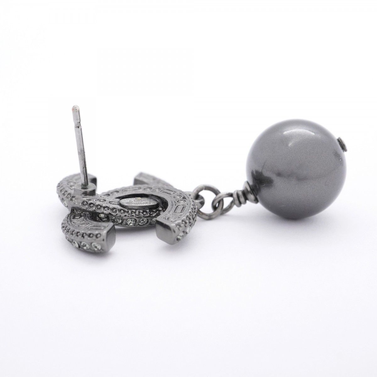 ☆SALE【5jcb0357】シャネル ピアス ココマーク フェイクパール ライン 