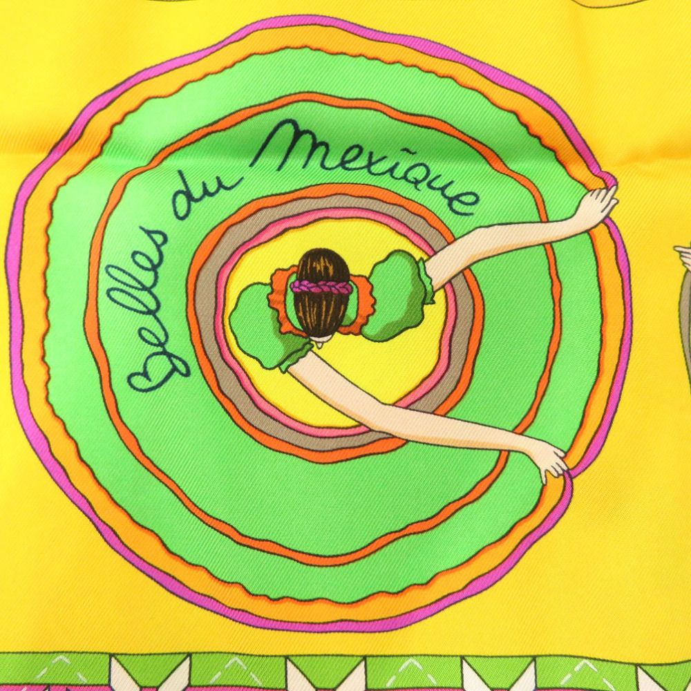 新品同様 エルメス カレ90 《メキシカンダンス》Belles du Mexique