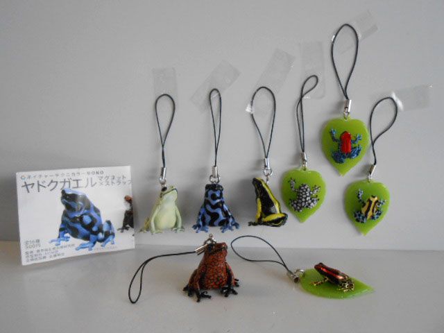♯Jpi13HZネイチャーテクニカラーヤドクガエル2ストラップ8種
