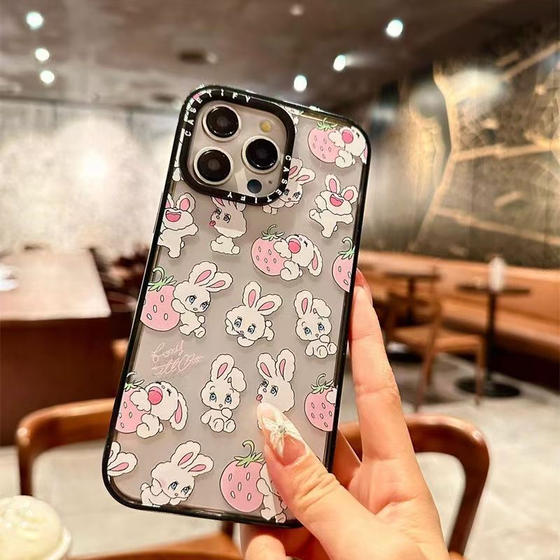 CASETiFY ウサギデザイン iPhone 15 Pro Max用ケース Casetify iPhone 15 Pro Max ストラップ付きケース / 14 透明