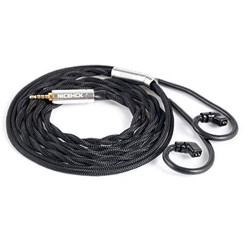 qdc 2Pin 2.5mm NICEHCK BLOCC イヤホンケーブル 銀メッキ単結晶銅 UPOCC 5N純度99.999% qdc 2Pin 2.5mmプラグ 金属製コネクタ 上位ケーブル 耳掛型 リケーブル アップグレードケーブル 4極 非常に柔らかい