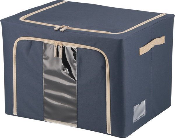 まとめ 窓付＆積み重ね収納ボックス ７２Ｌ ＢＬ ×6セット