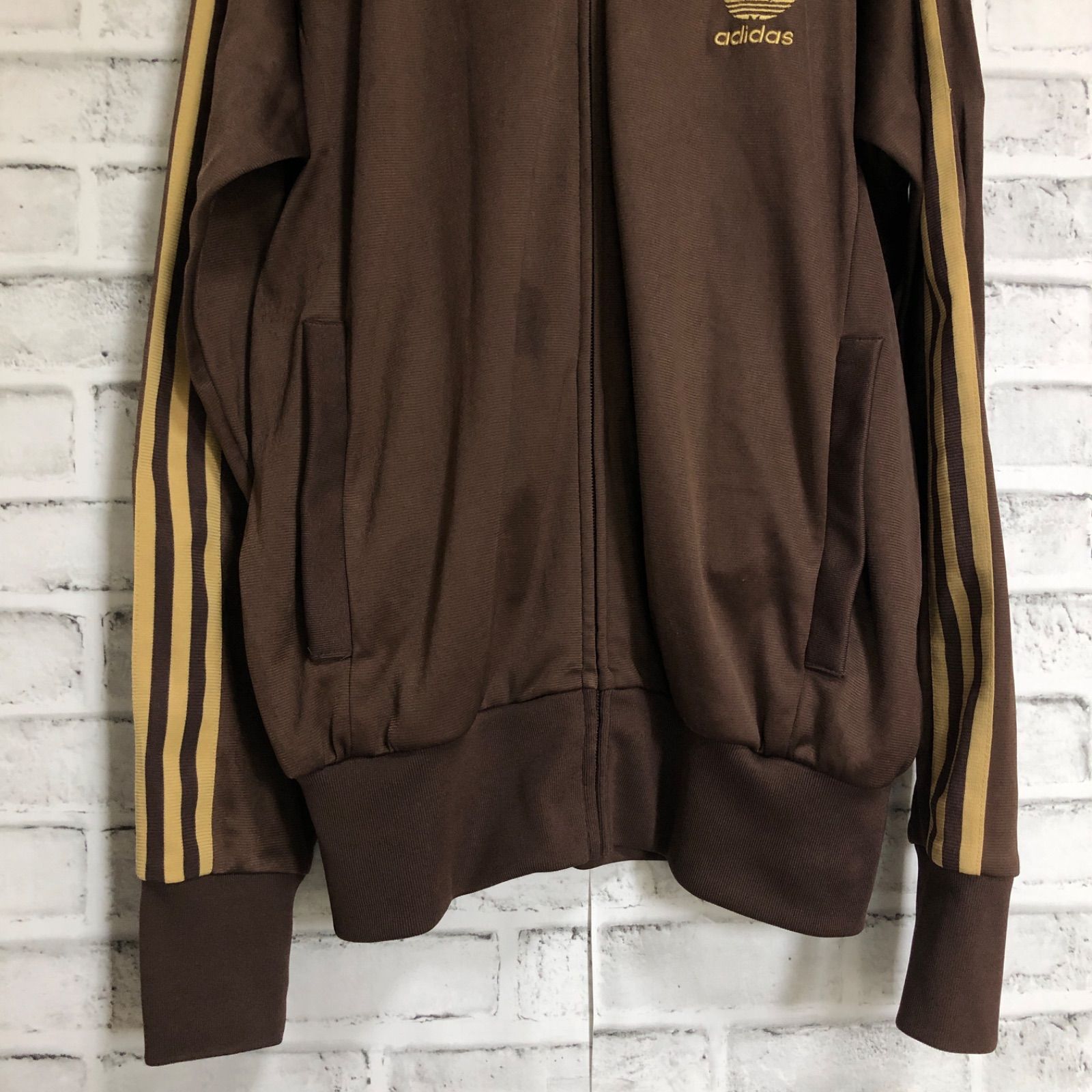 XL⭐️90s adidas トラックジャケット ブラウン 刺繍 vintage adidas Originals - 90s⭐️adidas ブラウントラックジャケット