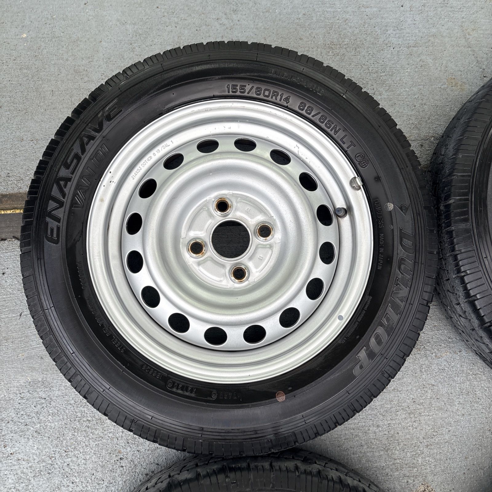 げ トヨタ プロボックス 純正ホイールタイヤセット 155 80R14