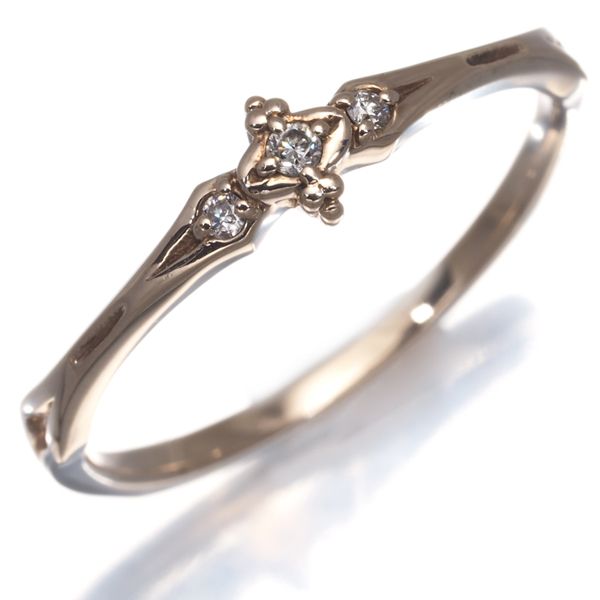 アガット リング ダイヤ ダイヤモンド 0.034ct 11号 K10PG #178788