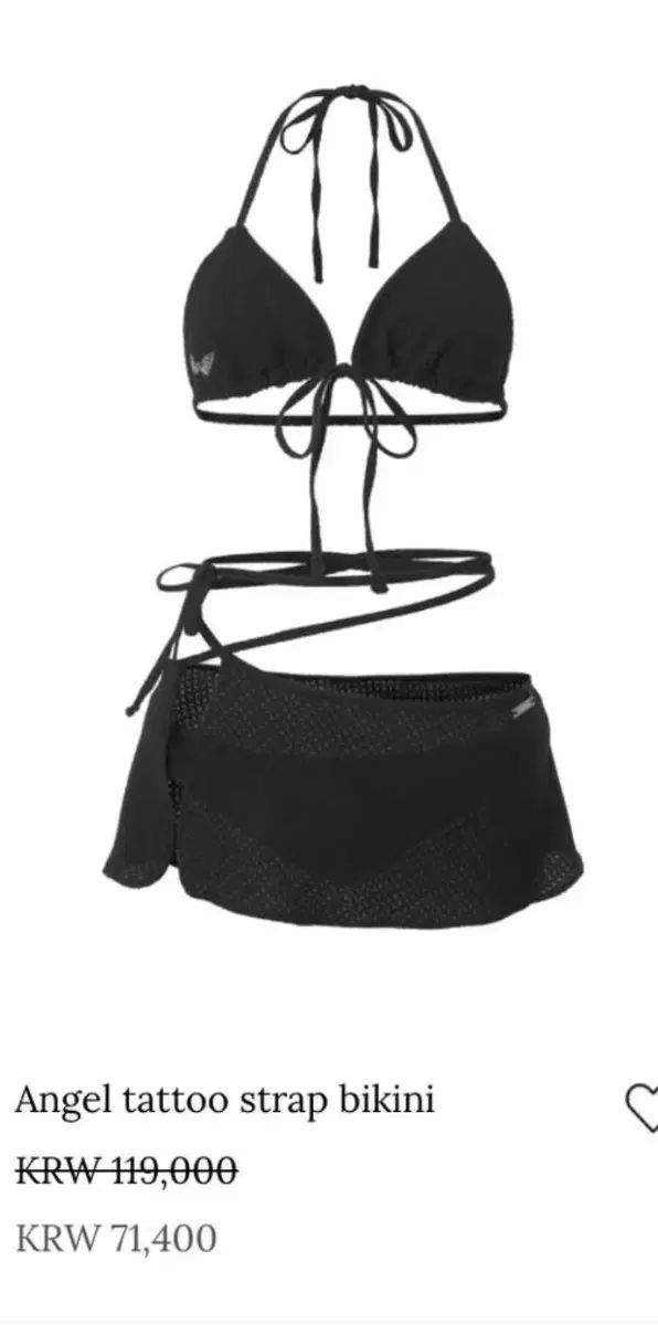 スリータイムズ エンジェルタトゥー ビキニ ブラック