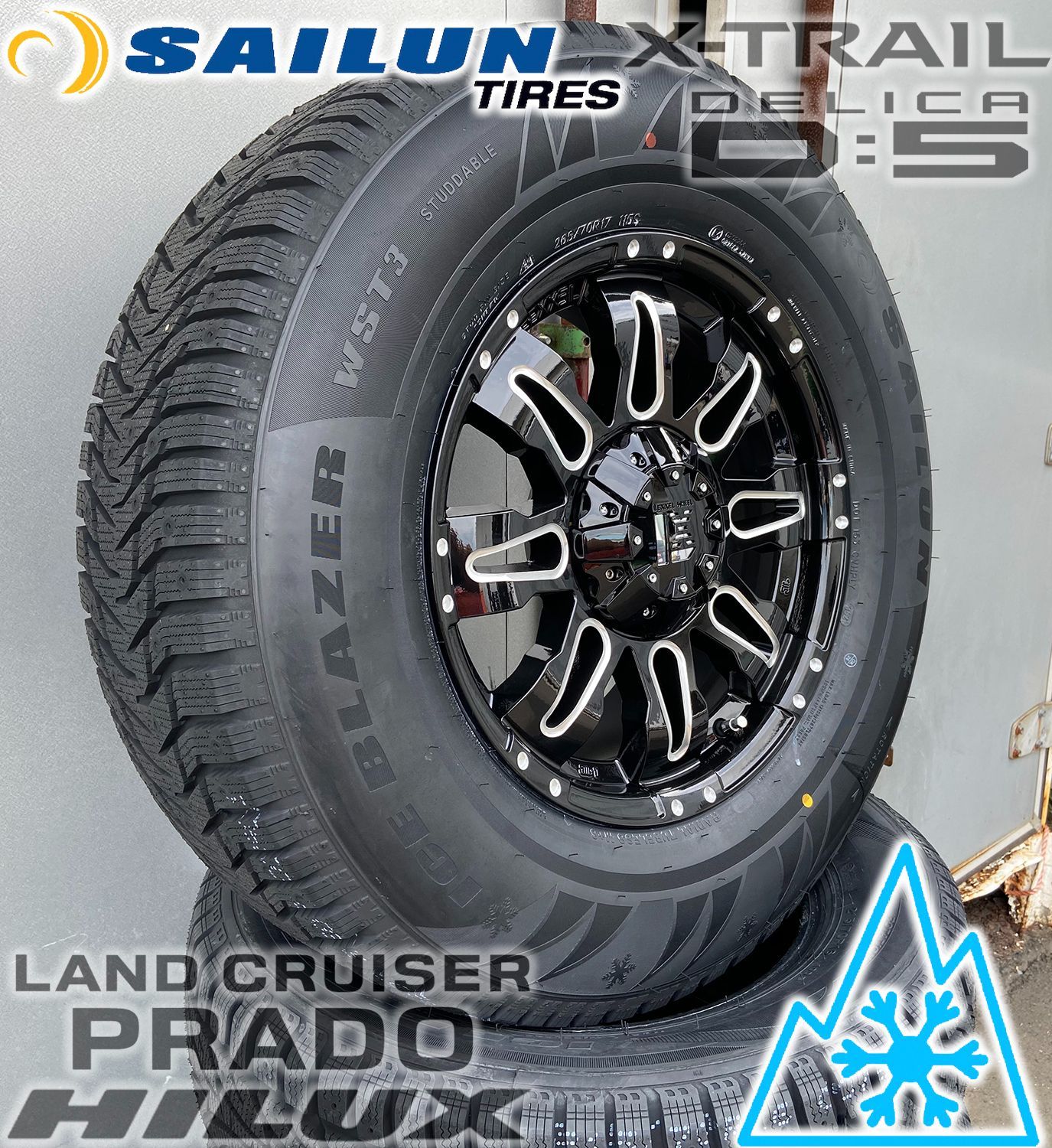 スタッドレス 新品タイヤホイール4本セット 17インチ SAILUN 265/65R17 