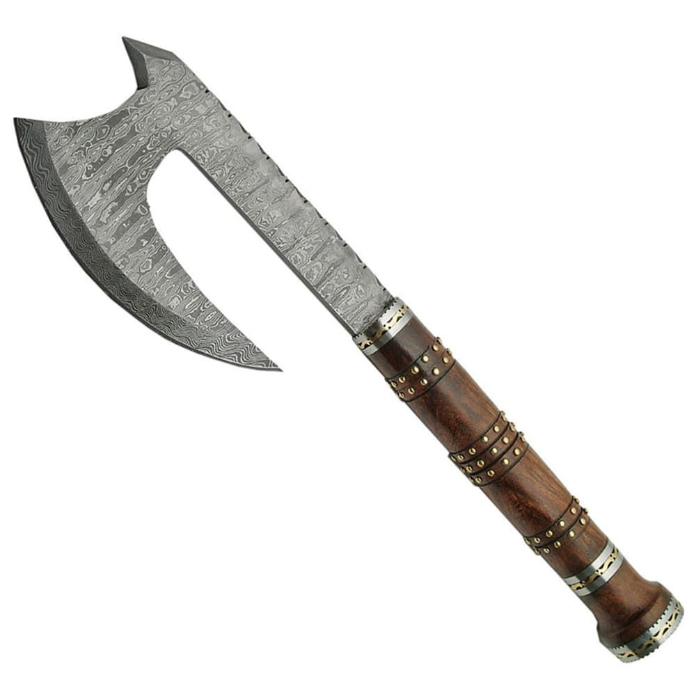 Damascus 手斧 ローズウッドハンドル レザーシース付属 DM1107 18歳以上