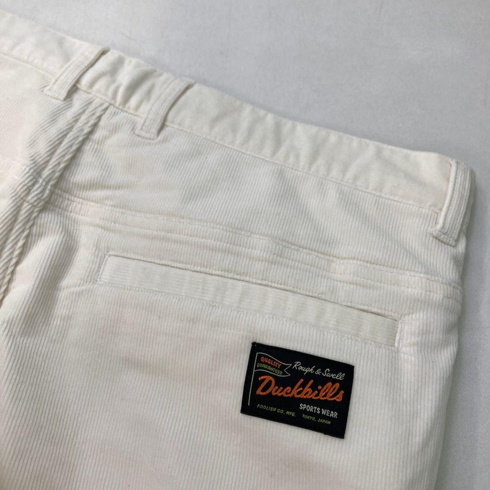 rough & swell ホワイト ゴルフパンツ XL サイズ：XL ROUGH&SWELL ラフアンドスウェル コーデュロイパンツ