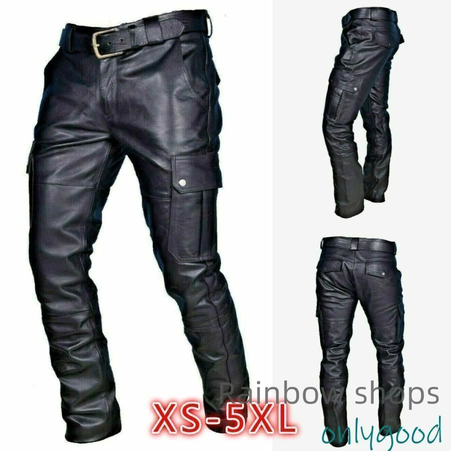 【新品未使用】バイクパンツ 革 バイク用 ライダーパンツ ライディング 通気 防風 耐磨 プロテクター装備 腰用 膝用 夏 秋 冬 occp167