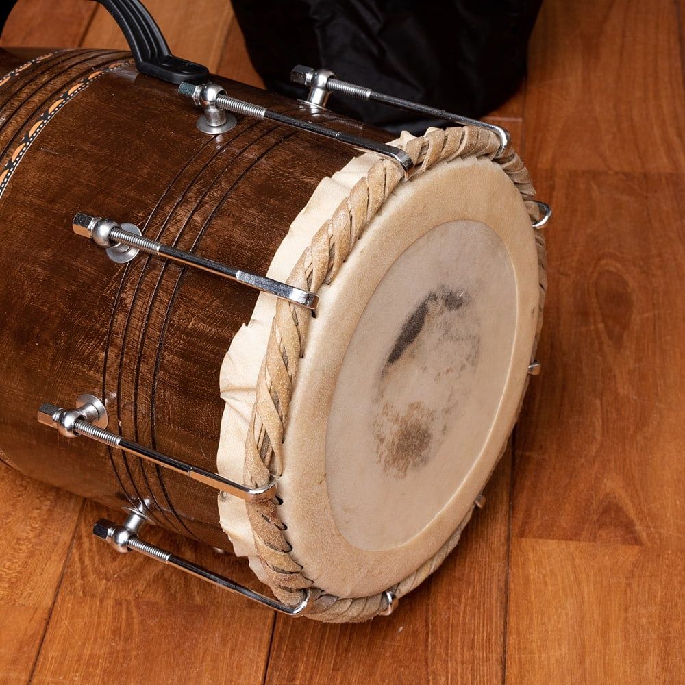 PALOMA社製】ドーラク(Dholak) インドの両面太鼓 ボルト締め高級
