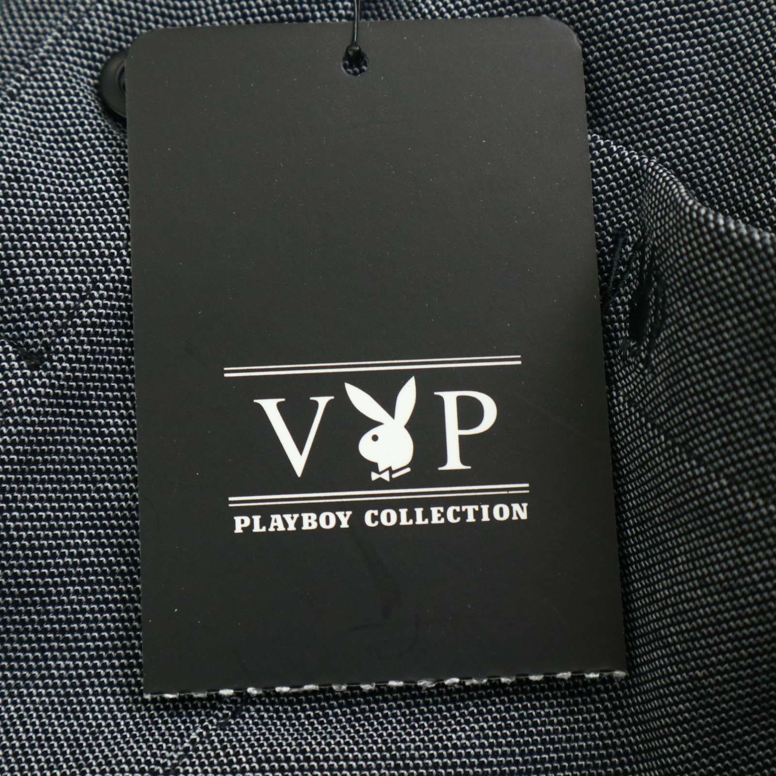 黒 ストライプ ポロシャツ ロゴ刺繍 新品 未使用】 PLAYBOY プレイボーイ 通年 ロゴ刺繍 襟