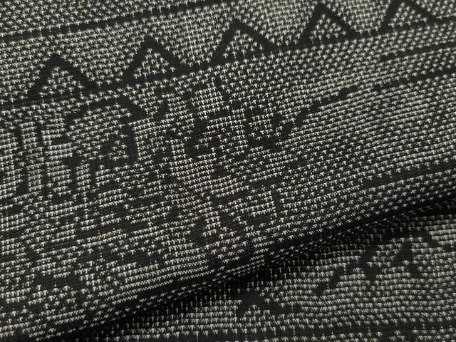 平和屋着物○本場大島紬 9マルキ 吉祥花文 正絹 逸品 未使用