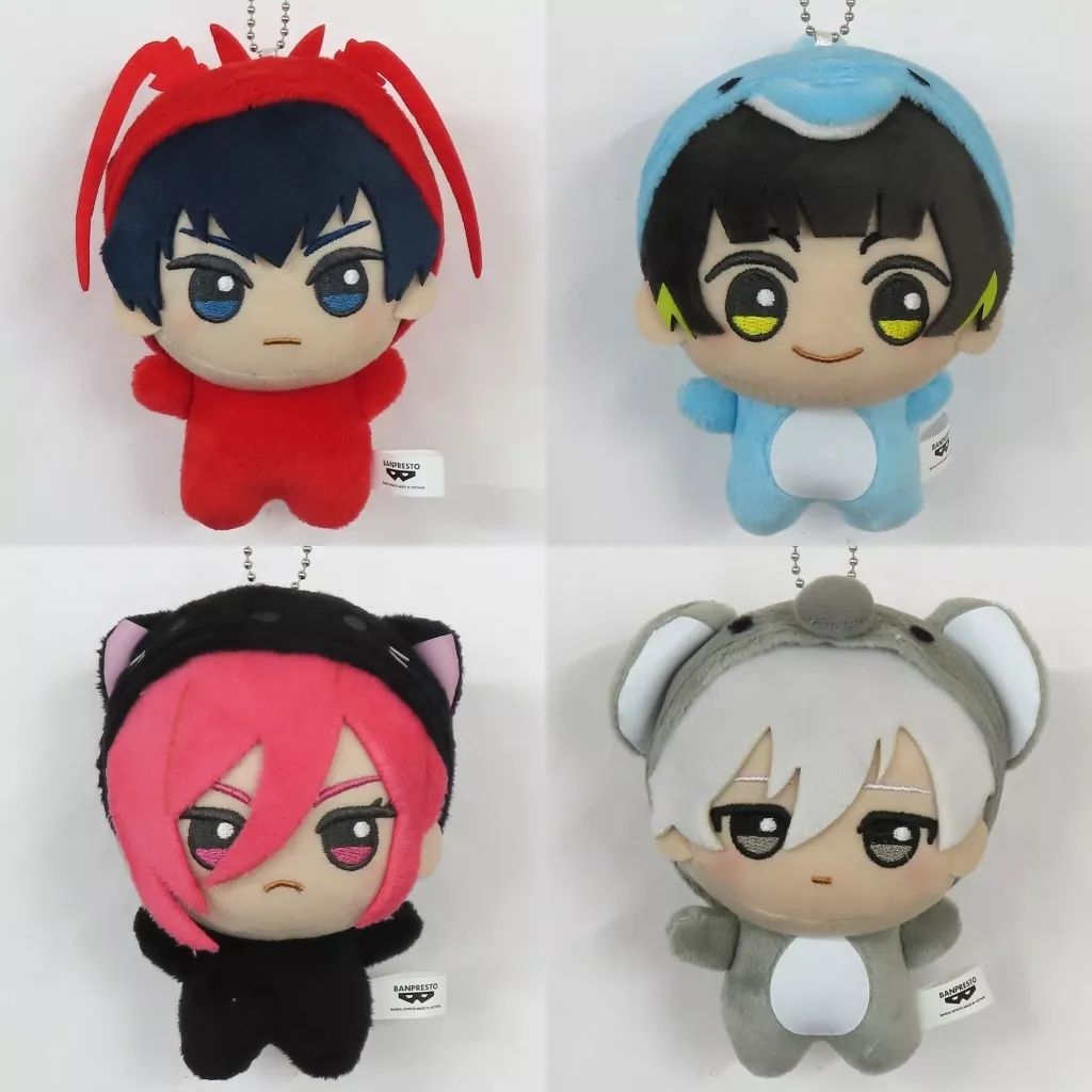 中古】キーホルダー 全4種セット ちびぐるみ～アニマル着ぐるみ