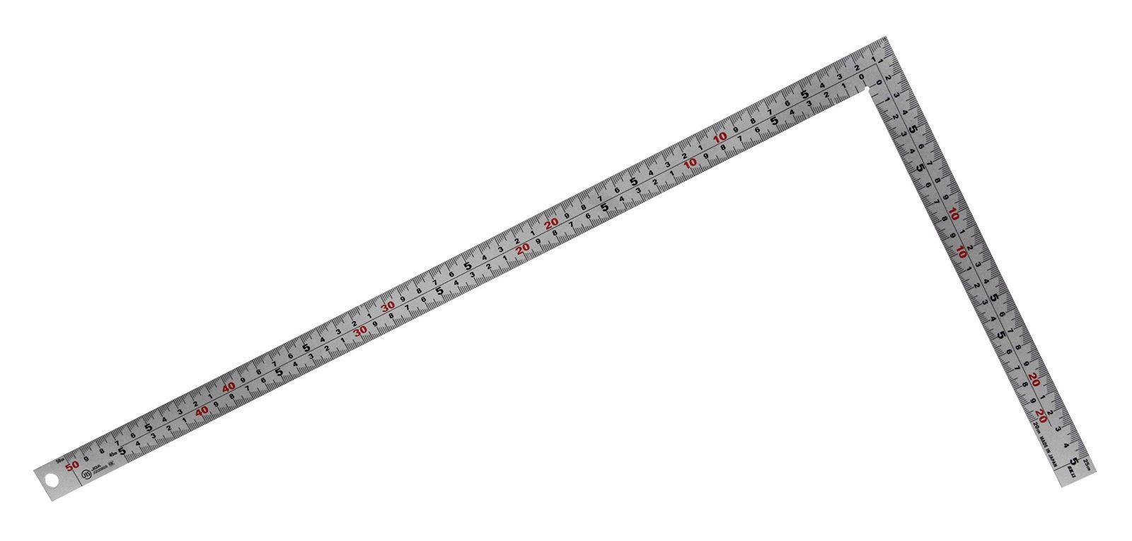【数量限定】日本製 内側目盛付き 厚手幅広 FMT-50KD JIS1級 50cm 鉄工用 曲尺 SK11