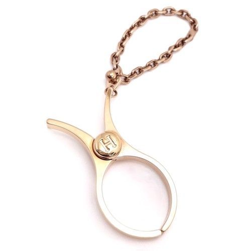 エルメス フィルー 手袋ホルダー グローブホルダー ゴールド メッキ