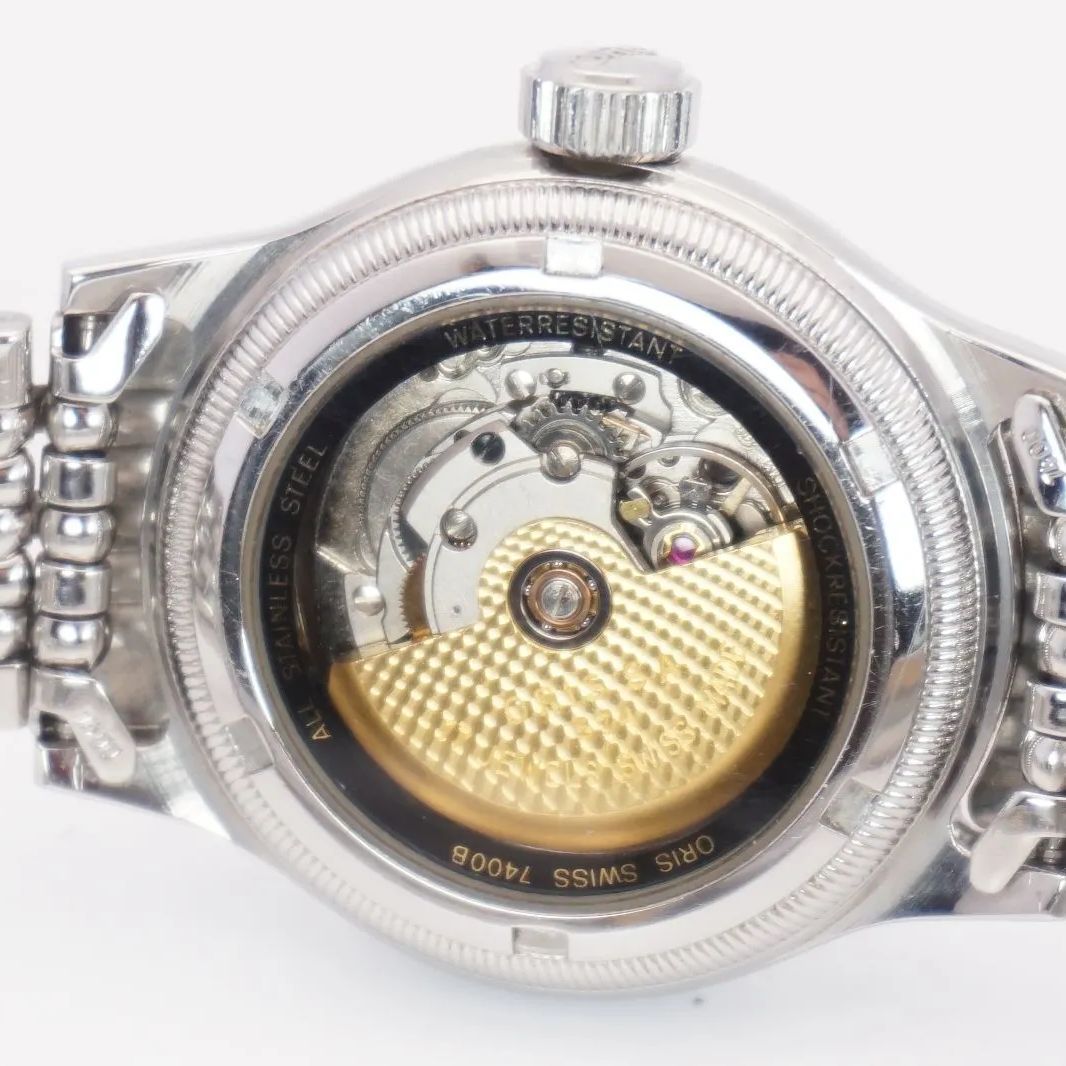 オリス　ポインターデイト　7400B 腕時計 楽天市場】【ORIS】オリス ポインターデイト 裏スケ 7400B 自動