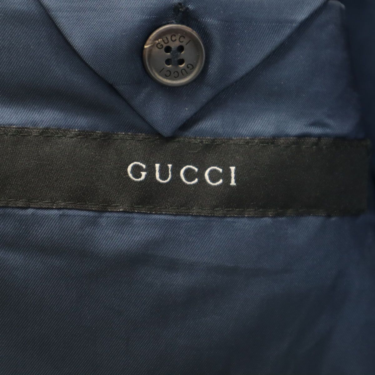 GUCCI グッチ スーツ 上下 セットアップ 48 ブラック メンズ 古着