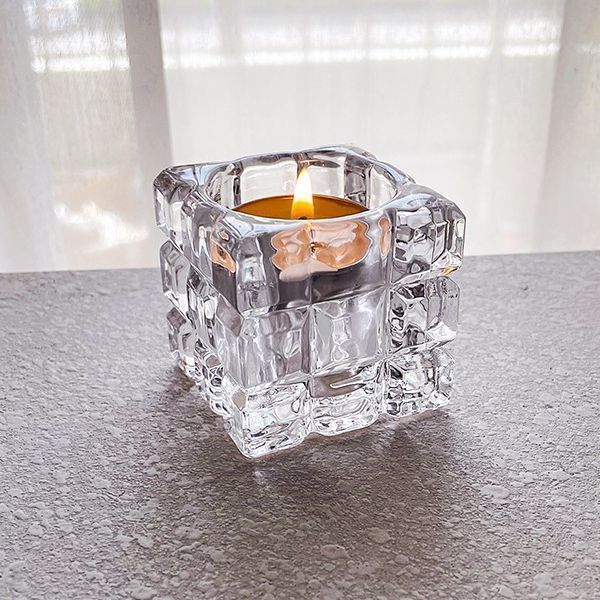 ヴィンテージ キャンドルホルダー ガラス燭台