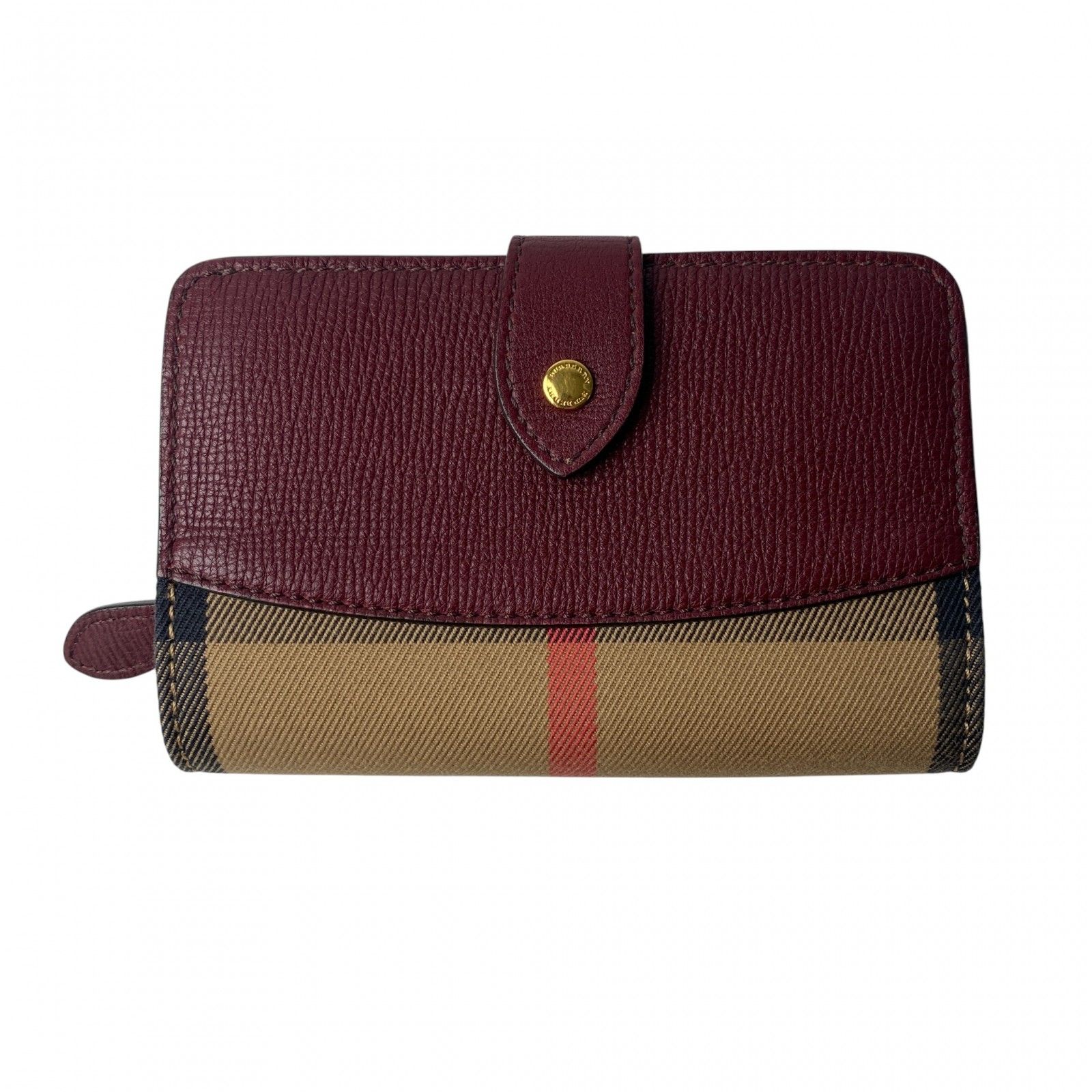 バーバリー Burberry レディース ノバチェック レザー キャンバス 二つ折り財布