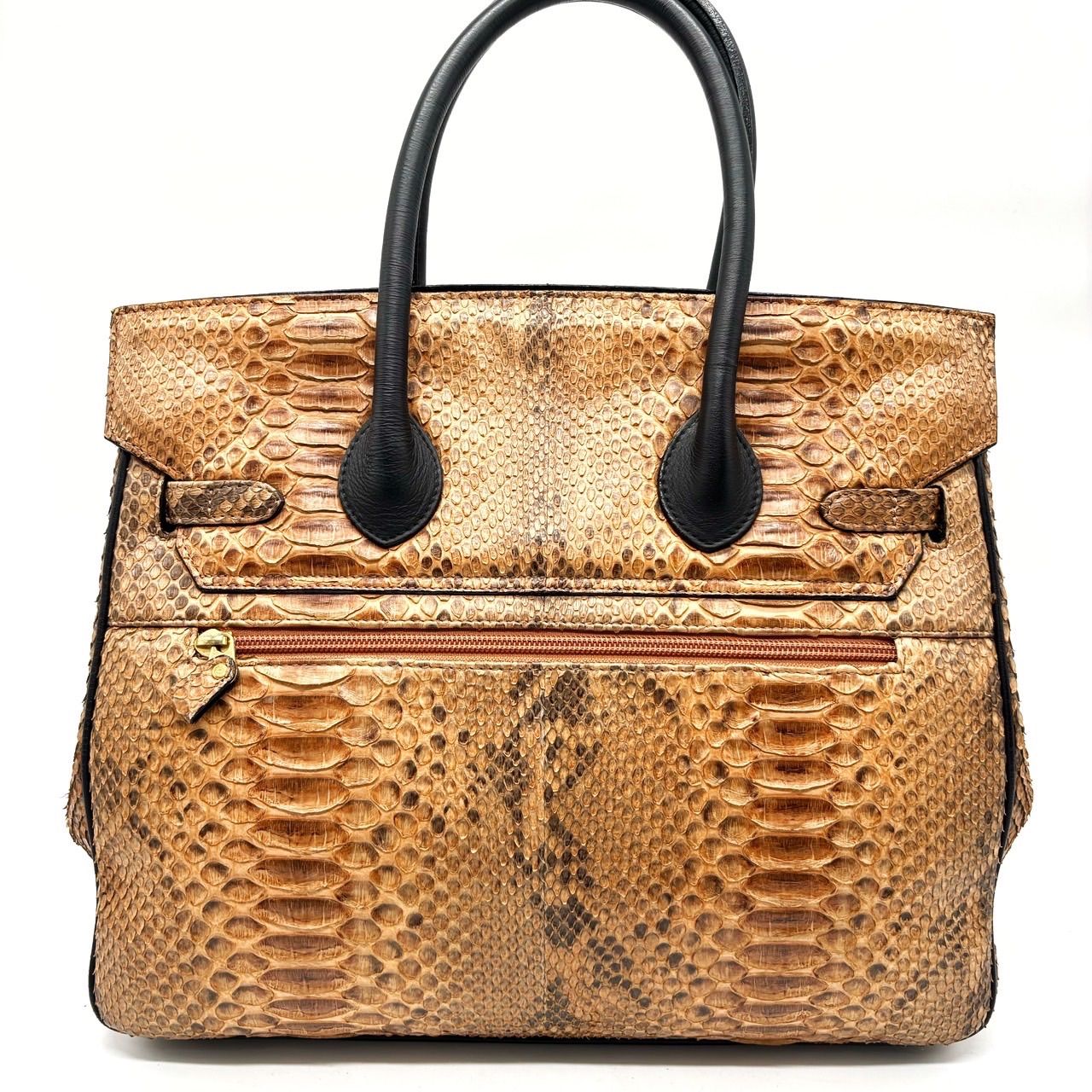 希少】HIGH-CLASS ハンドバッグ カデナ オールレザー キャメル