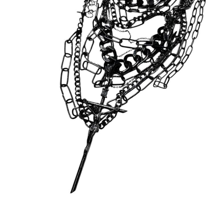 Jean Paul GAULTIER マルチチェーンロザリオネックレス 一点物 激レア