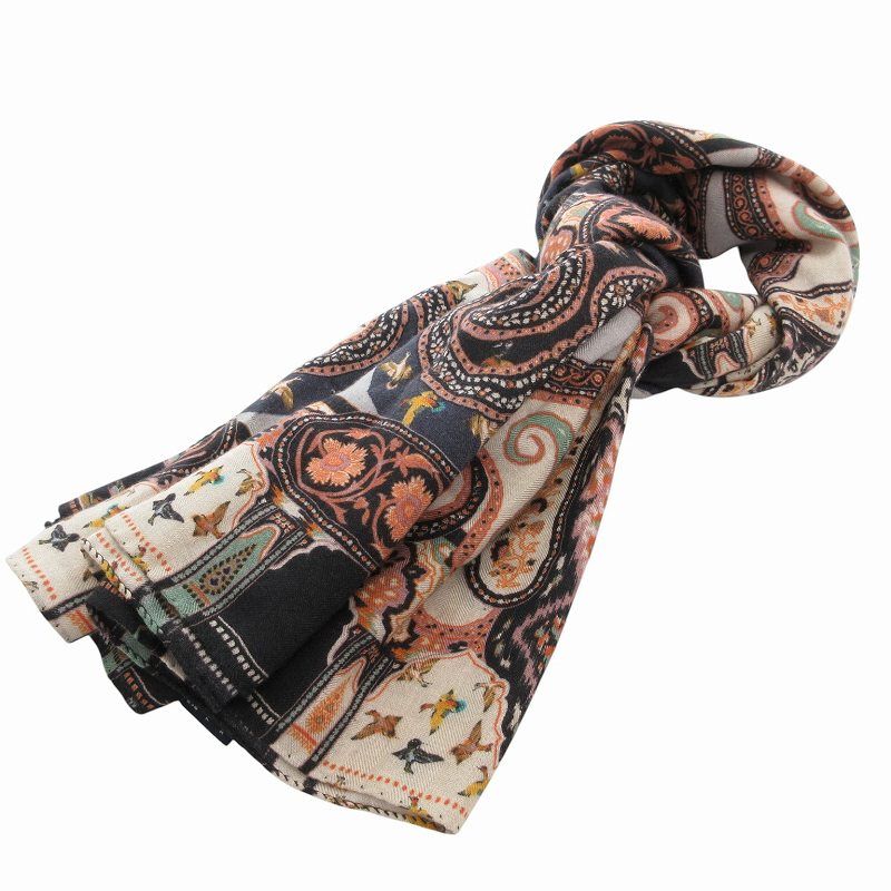 エトロ ETRO 大判ストール マフラー カシシル カシミヤ シルク混