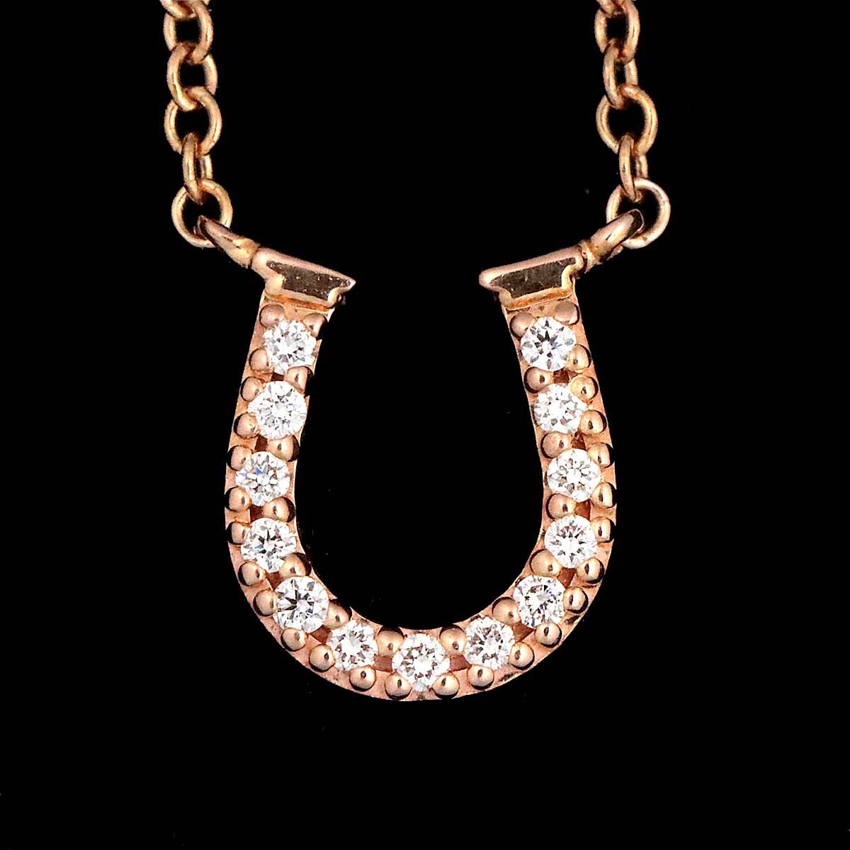 ティファニー TIFFANY&CO. メトロ ホースシュー ダイヤ ネックレス 40cm K18 PG 750 Soleste Necklace 90246977