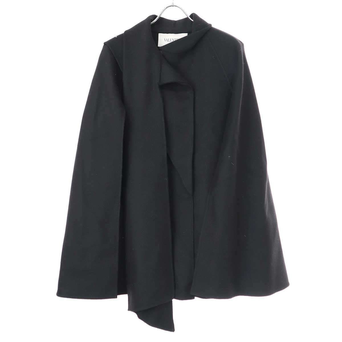 VALENTINO ヴァレンティノ 19AW Draped Collar Cape ウールカシミヤ