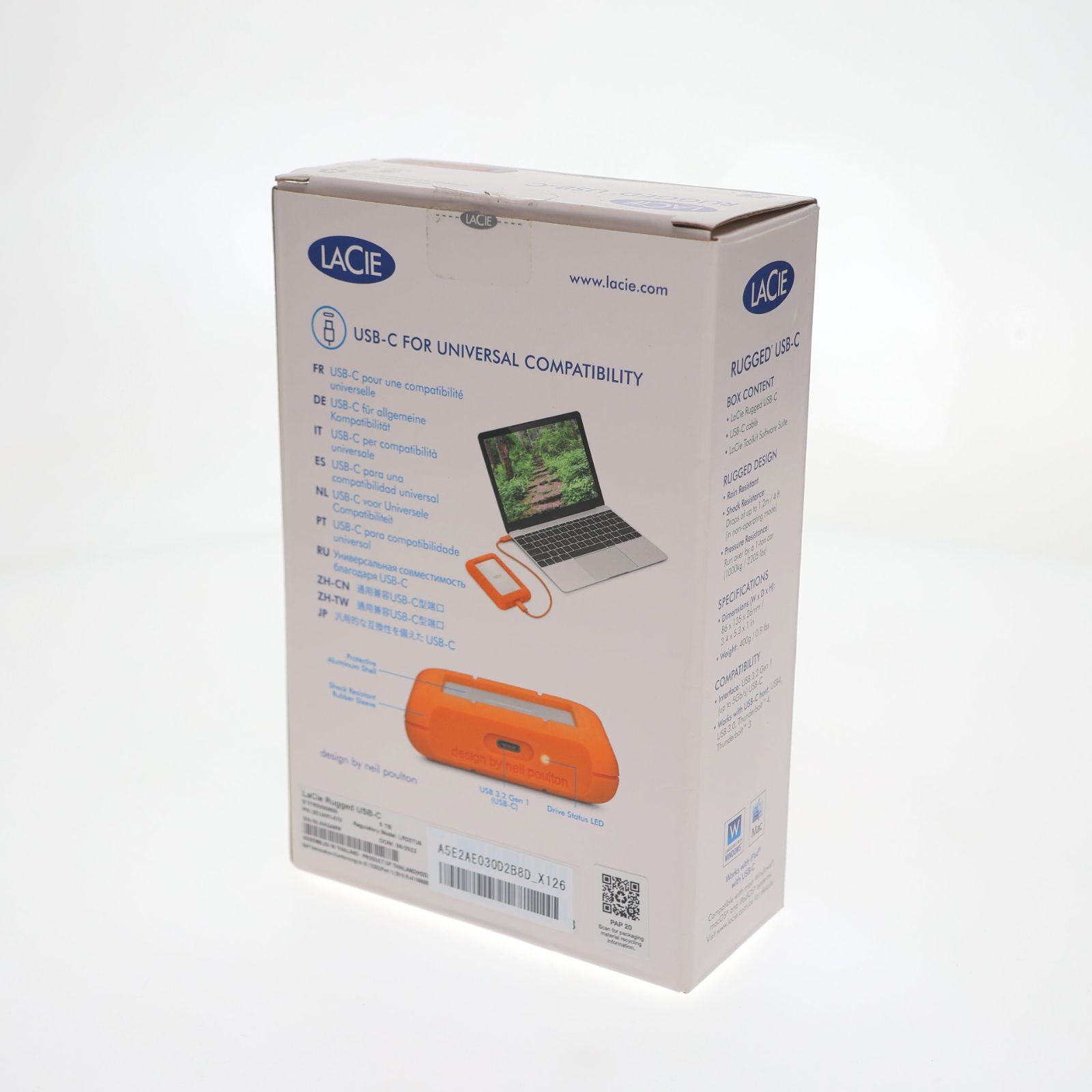 HDD 外付け 4TB ポータブル 2年保証 Rugged Mini LAC9000633 LaCie 1個