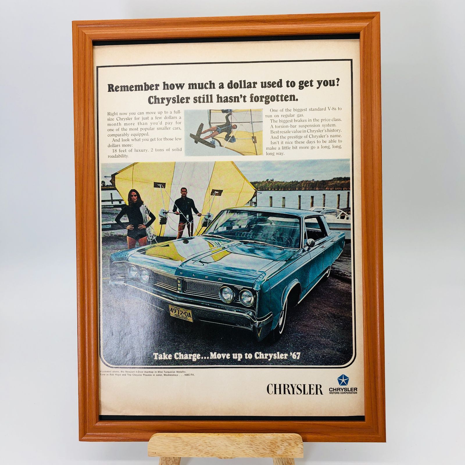 貴重な当時物 ビンテージ 広告 ポスター 『 クライスラー (CHRYSLER) 』 1960's アメリカ 輸入雑貨 ヴィンテージ フレーム付  レトロ アドバタイジング 昭和 ( AZ1133 ) - メルカリ