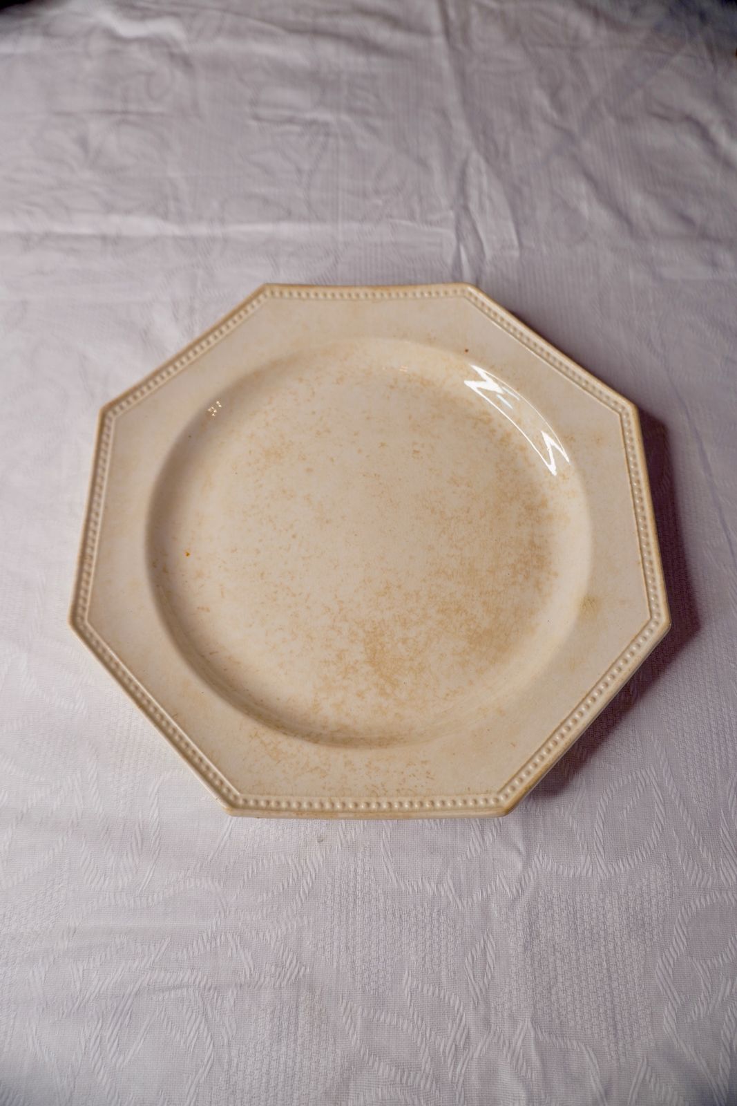 フランス アンティーク クレイユモントロー オクトゴナルプレート 陶器 平皿④ フランス アンティーク クレイユモントロー オクトゴナルプレート 陶器