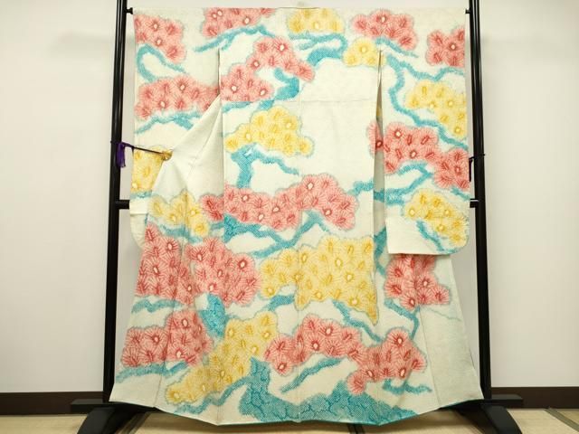 平和屋着物○名門 藤娘きぬたや・総絞り 振袖 霞吉祥花