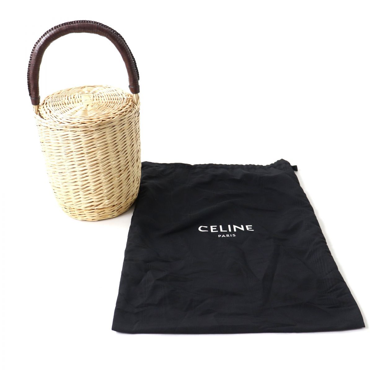 CELINE ストロー かごバッグ