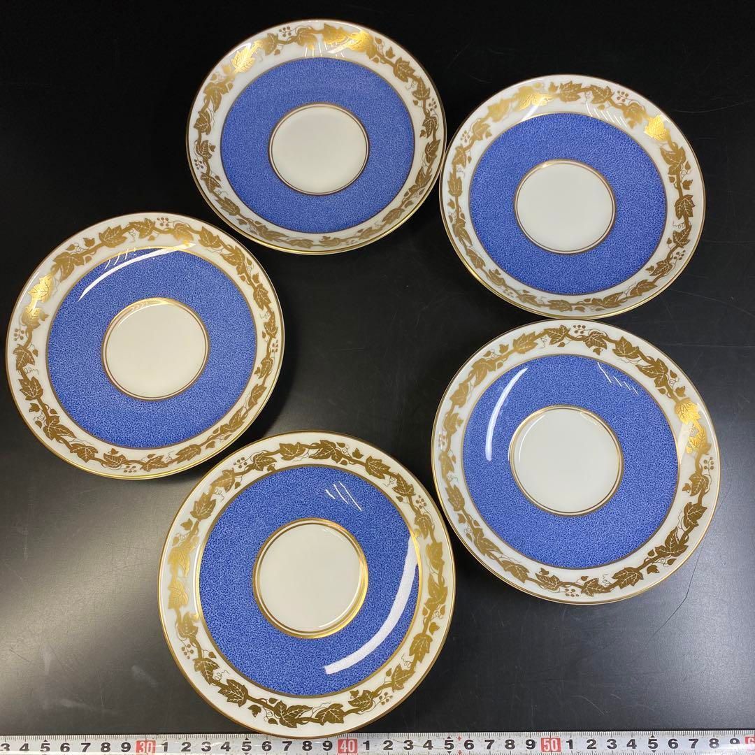 ホワイトホールパウダーブルーカップ＆ソーサー5客