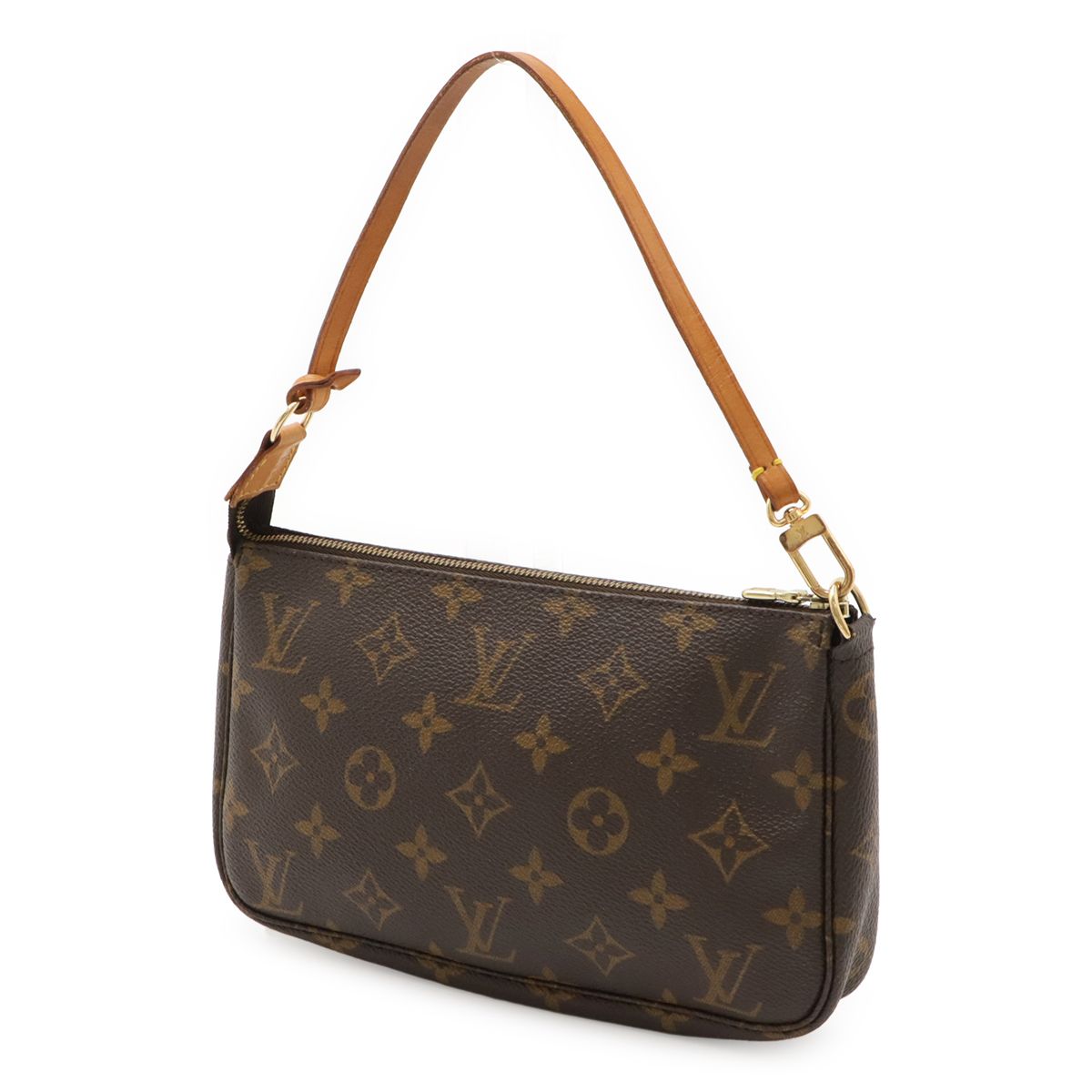 美品✨ PRADA 巾着ポーチ キルティング ナイロン フリンジ ブラウン