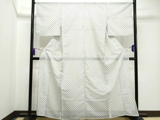 平和屋着物＊夏物　小紋　変わり絽　枝葉文　洗える着物　CAAX6255ze 平和屋着物＊夏物 小紋 絽 箔散らし文 洗える着物 DAAU2397ud