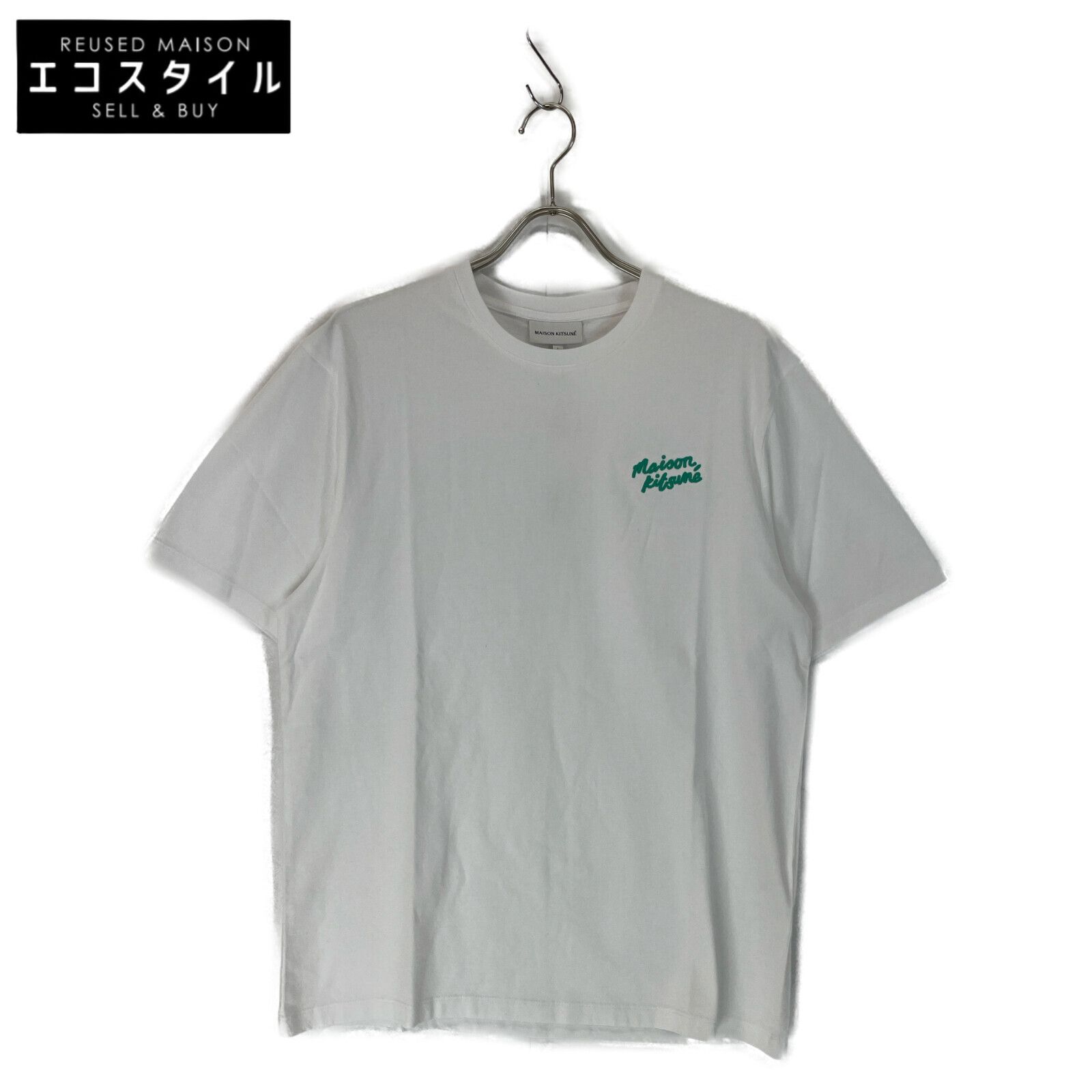 MAISON KITSUNE メゾンキツネ 新品同様 LM00125KJ0008 ロゴ刺繍カットソー L
