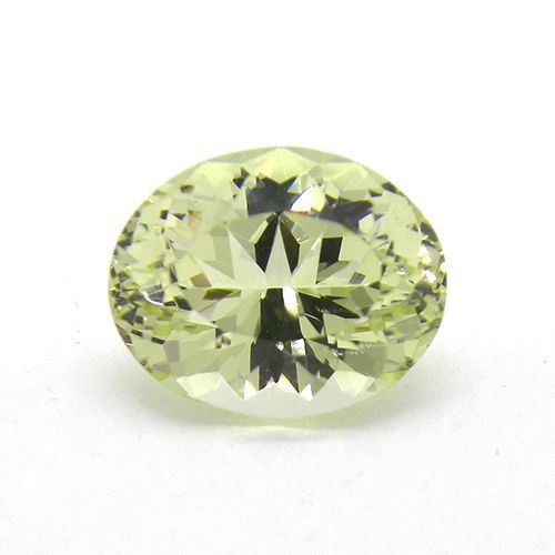 ヘリオドール 4.644ct ルース 大粒 裸石 鑑付 オーバル 一粒 一個 材料 素材 天然石 パーツ【中古】