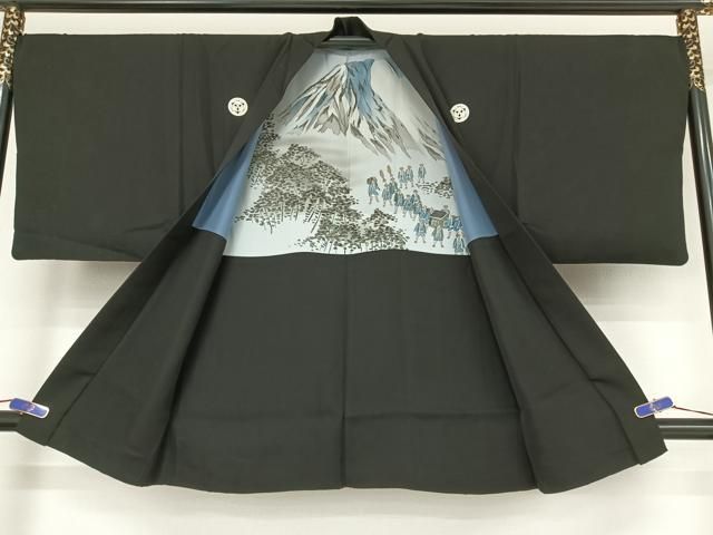平和屋着物●男性 黒紋付