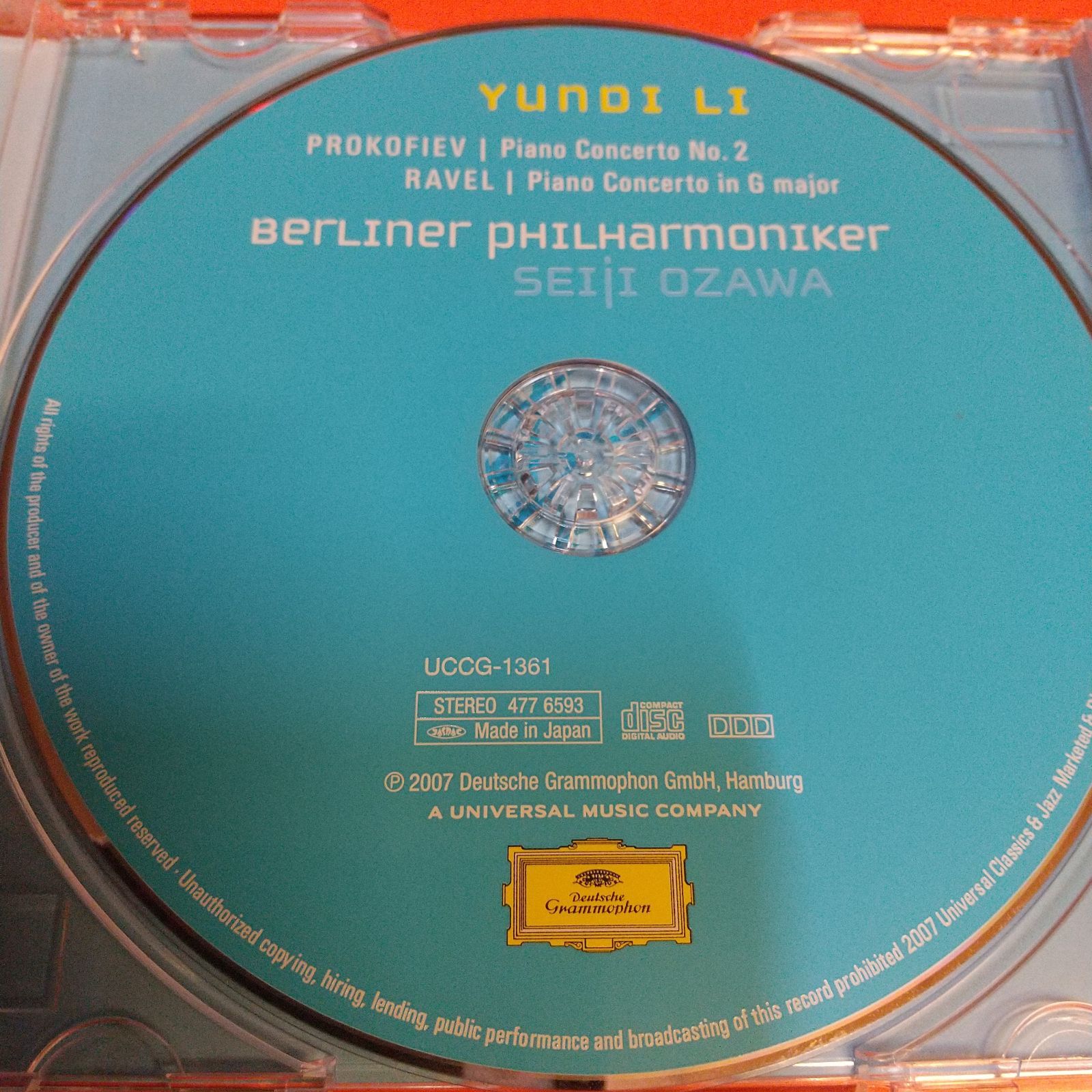 【中古】 Prokofiev プロコフィエフ / プロコフィエフ：ピアノ協奏曲第2番、ラヴェル：ピアノ協奏曲 ユンディ・リ p 小澤征爾＆ベルリン・フィル 輸入盤 Amazon.co.jp: プロコフィエフ：ピアノ協奏曲第2番、ラヴェル
