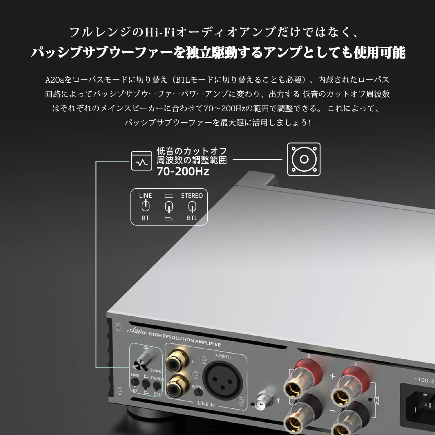 Sabaj A20a アンプ Bluetooth 5.0 パワーアンプ ステレオ/モノラル フルレンジ/ローパス HI-FI クラスD 1ch  2.0ch オーディオ デジタルアンプ BTL 350W - メルカリ