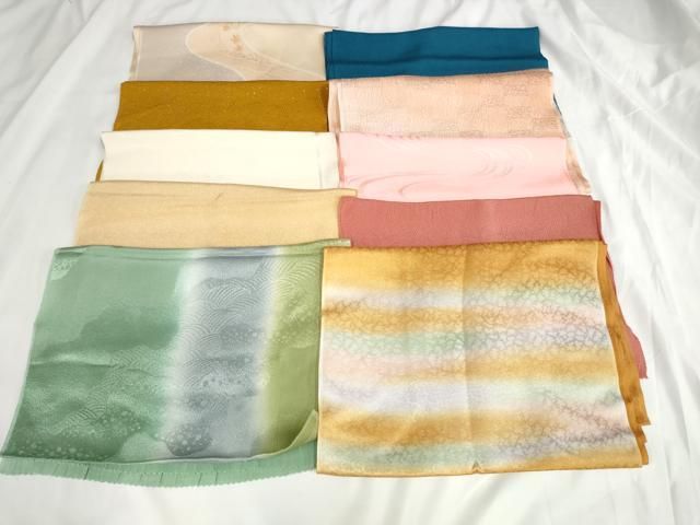 平和屋着物☆和装小物 上質な帯揚げ 10枚セット 逸品 AAAR6195ps